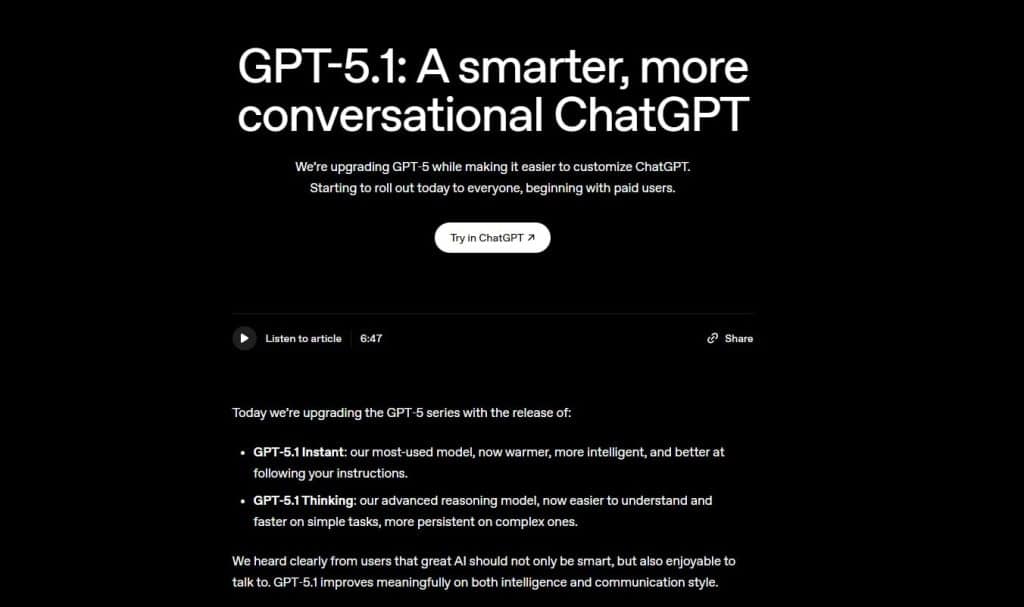 OpenAI GPT-5.1