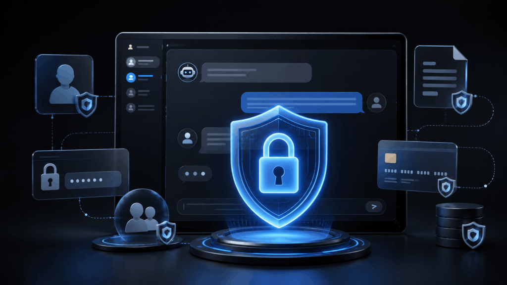 AI chat privacy protection with shield and secure personal information