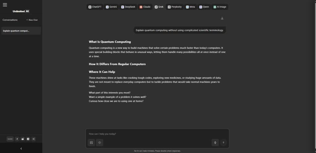 Grok AI chatbot test for current information and coding