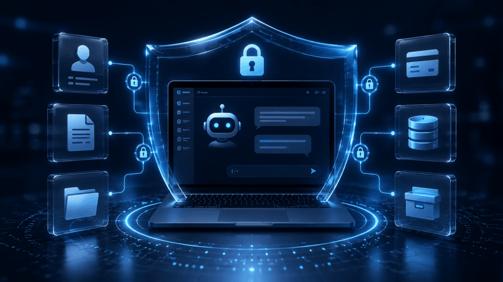 Protecting customer and business data when using an AI chatbot